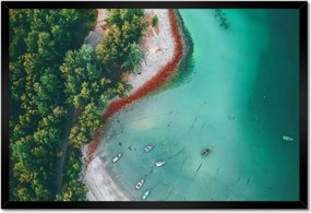 Poszterek keretben 60x40 Trópusi pálmafák szigete