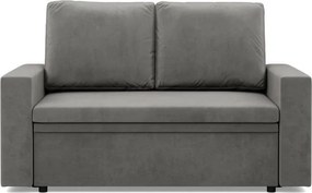 Zeus kanapé, bársony, hab töltet, egyenes kartámasz, világosszürke