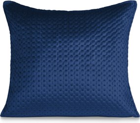 Dekoratív párnahuzat Maya 45x45 velúr steppelt sötétkék
