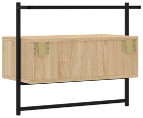 sonoma tölgy szerelt fa fali TV szekrény 60,5x30x51 cm