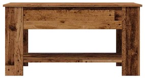 dohányzóasztal Régi fa 101x49x52 cm Gépelt fa