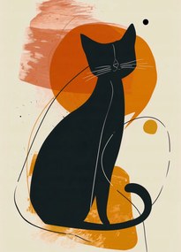 Poszter 39,5x55cm Cica cica