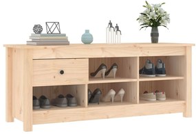 tömör fenyőfa cipősszekrény 110 x 38 x 45,5 cm