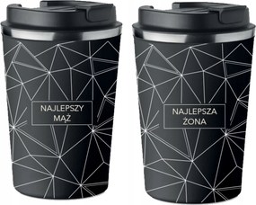 2 db-os Termo Bögre Szett Prémium Férj Feleség Esküvői Ajándék 350ml KT_067