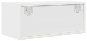 2 db fehér szerelt fa TV-szekrény 60x31x25,5 cm