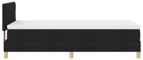 Box Spring Ágy Matraccal Fekete 90x190 cm Szövet