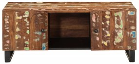 Tömör újrahasznosított és szerelt fa dohányzóasztal 100x54x40cm