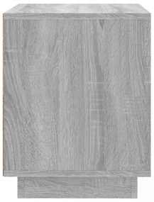 2 db szürke sonoma színű szerelt fa éjjeliszekrény 44x35x45 cm