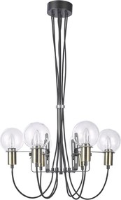 ITALUX MD16096-6B GIANNI Többágú Függesztett Lámpa Barna, Fekete E14 IP20