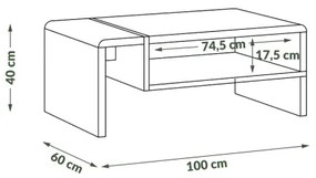FRED konferencia asztal antracit/dub artisan kivitelben