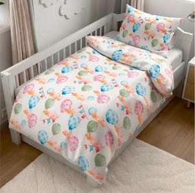 Krepp ágyneműhuzat kiságyba Renforcé BALUNEA fehér Ágyneműhuzat mérete: 45 x 65 cm | 90 x 140 cm