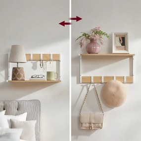 E1083 WT fali polcok szett, fehér, 2 db