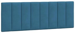 kék bársony ágykeret LED-világítással 120 x 200 cm