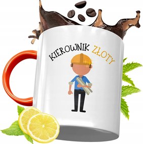 Narancssárga Bögre Építő Szakember Barkácsolónak, fényképes nyomattal