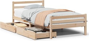 vidaXL tömör fenyőfa ágy matrac nélkül 100 x 200 cm