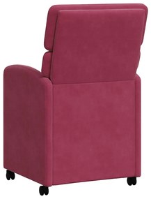 Kerekes Étkező Székek 2 pcs bordó 58 x 65 x 98 cm Bársony