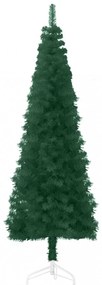 zöld vékony fél műkarácsonyfa állvánnyal 240 cm