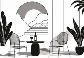 Poszter 18x13cm Pihenés a monokrómban