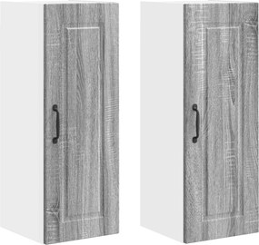 vidaXL Konyhaszekrény 2 pcs Szürke Sonoma 30 x 31 x 80 cm Faanyag