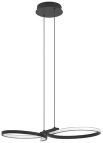 Eglo 901267 - LED Csillár zsinóron SERPINS LED/21W/230V 3000K fekete