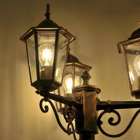 Kültéri lámpa 3xE27/20W/230V IP43 2,58 m patina kivitelben