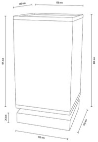Spot-Light DO70774174 - Asztali lámpa FIRE 1xE27/25W/230V tölgy/bézs