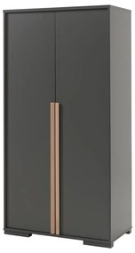 Sötétszürke gyerek ruhásszekrény 98x195 cm London – Vipack