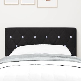 Fejtámla Kristálygombos Tűzött Fekete 80 cm Velúr