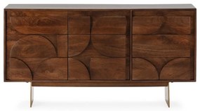 Barna mangófa komód 145x76x40 cm Trisha – MOME