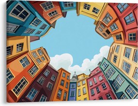 Kép - Házak között (70x50 cm)