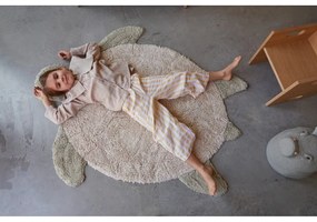 Bézs mosható kézi szövésű pamut gyerek szőnyeg 110x130 cm Sea Turtle – Lorena Canals