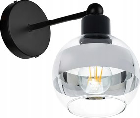 Fali Lámpa E27 fix Loft üveg Gömb clear króm