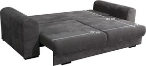 Extra tágas kanapé, szürke/világosszürke/bézs, GILEN BIG SOFA