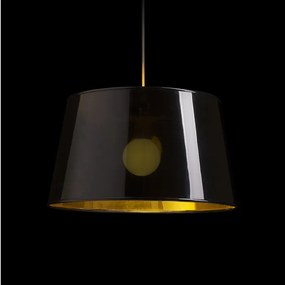 RENDL R13344 RIDICK lámpabúra, univerzális lámpaernyő csillogó fekete arany fólia