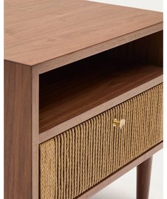 Barna éjjeliszekrény diófa dekorral Elan – Kave Home