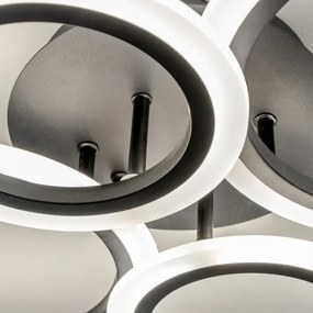 Brilagi - LED Dimmelhető felületre szerelhető csillár ORBITS LED/50W/230V 3000-6500K antracit + távirányító