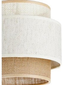 BOHO zsinóros függeszték 1xE27/60W/230V átm. 20 cm fehér/juta