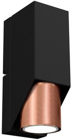 Fali lámpa WALL 1xGU10/8W/230V fekete/réz