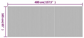 fehér bambusz térelválasztó 165 x 400 cm