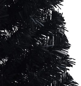 Mesterséges, előre világított karácsonyi fa Fekete 150 cm PVC