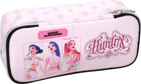 K-pop Démonvadászok Pink 2 rekeszes tolltartó 26 cm