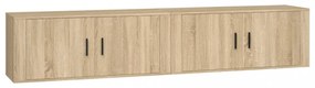 2 db sonoma tölgy színű fali TV-szekrény 100 x 34,5 x 40 cm