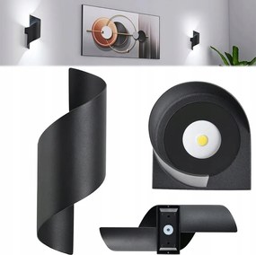 Led beltéri, fali lámpatest fekete Kültéri és beltéri fali lámpa 10W