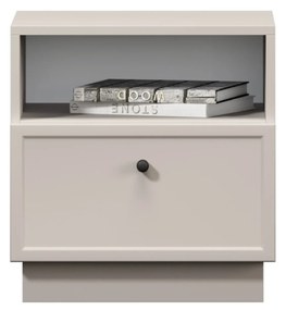 Lorini éjjeliszekrény 45 cm - kasmír / fekete fogantyú