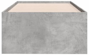 betonszürke kanapéágy fiókkal matrac nélkül 75x190 cm