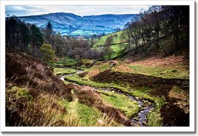 Poszterek keretben 60x40 Hegyi táj Patak a hegyekben