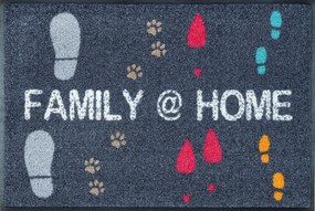 Family and home lábnyomos feliratos beltéri lábtörlő
