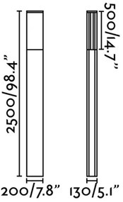 FARO 74444E - Kültéri lámpa DATNA 2G11/36W/230V IP65