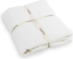 Fehér kétszemélyes len ágyneműhuzat 200x200 cm Blanco – Native Natural