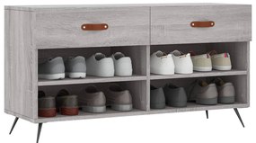 szürke sonoma színű szerelt fa cipőpolc 102 x 35 x 55 cm